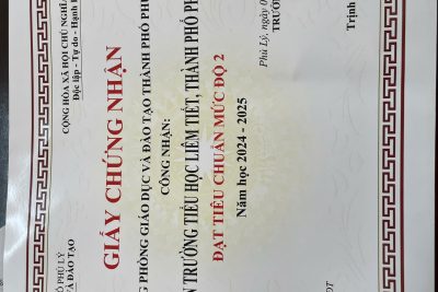 Thông báo kết quả đánh giá hoạt động thư viện trường tiểu học Liêm Tiết